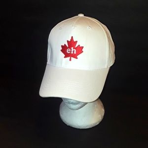 c UNIQUE EMBROIDERED CANADA MAPLE LEAF EH HAT